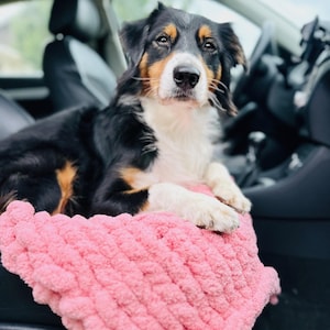 Soft Dog Blanket – Handmade Pet Throw for Home & Travel – Machine Washable Dog Bed Cover
