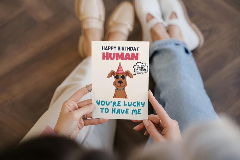 Funny Dog Birthday Card – Printable Foldable Card From the Dog ...
