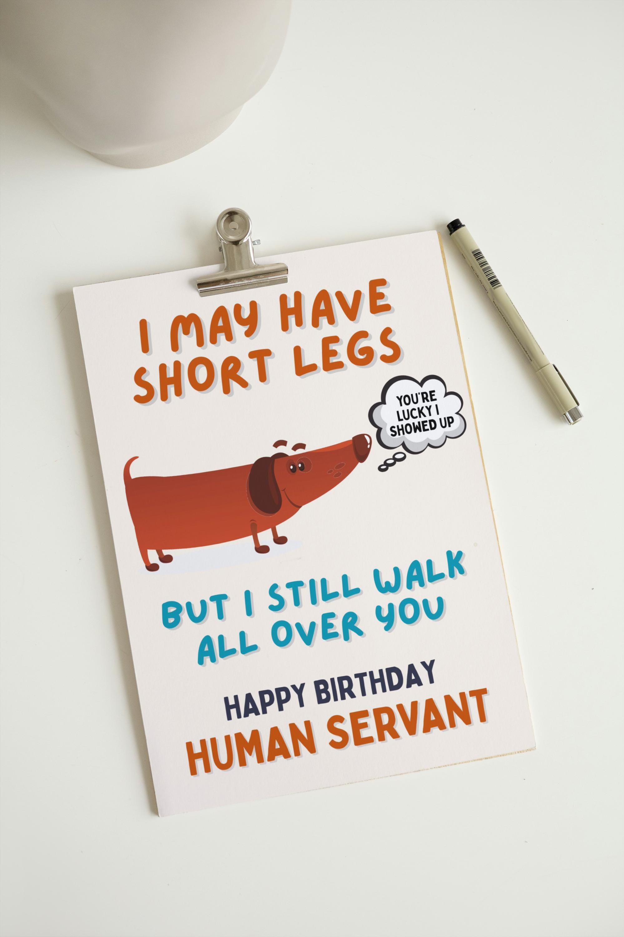 Funny Dachshund Birthday Card – Printable Foldable Dog Card – Instant ...