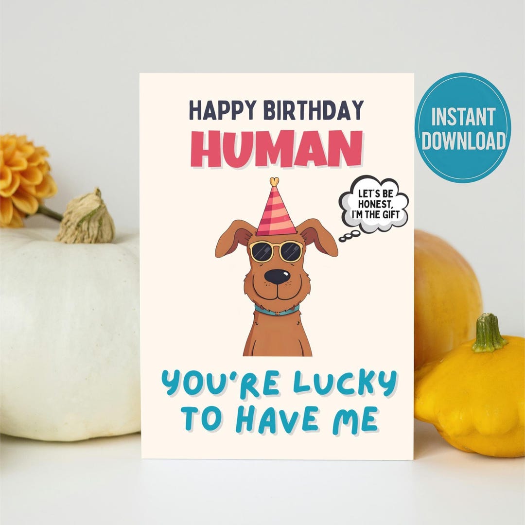 Funny Puppy Dog Birthday Card – Pet Lover Gift - From Your Fur Baby ...