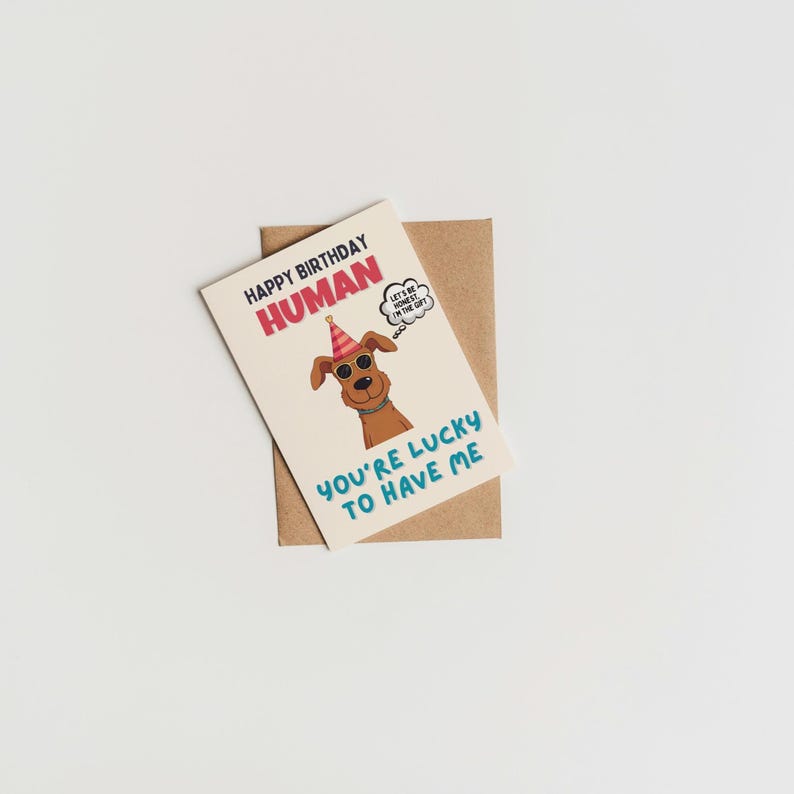 Funny Puppy Dog Birthday Card – Pet Lover Gift - From Your Fur Baby ...