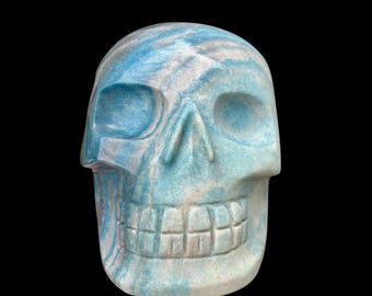 Hand Carved Trolleite Crystal Skull – 2 kg, Brazilian Stone