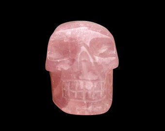 ローズクォーツ スカル 2インチ 92g 手彫り リアル クリスタル スカル