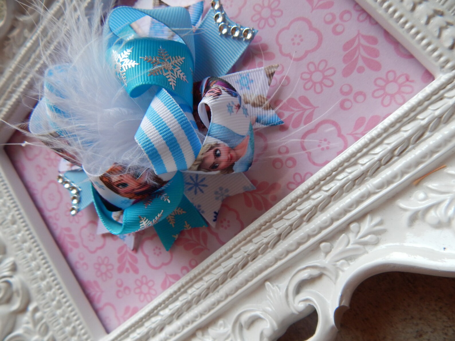 Frozen Hair Bow Colorful Hair Ribbon Custom Baby Hairbow Etsy