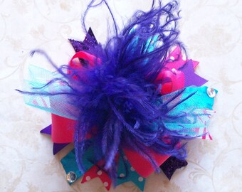 Hair Bow, Colorful Hair Ribbon, Custom Baby Hairbow, Ribbon Hair Clip, Baby Hair Bow Clip, Pink, Purple, Blue Bow
