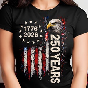 Fourth of July eagle design with USA 250 anniversary text