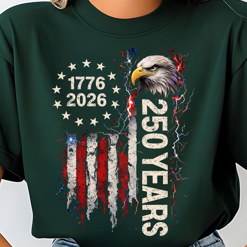 USA pride eagle graphic with distressed red white blue stripes