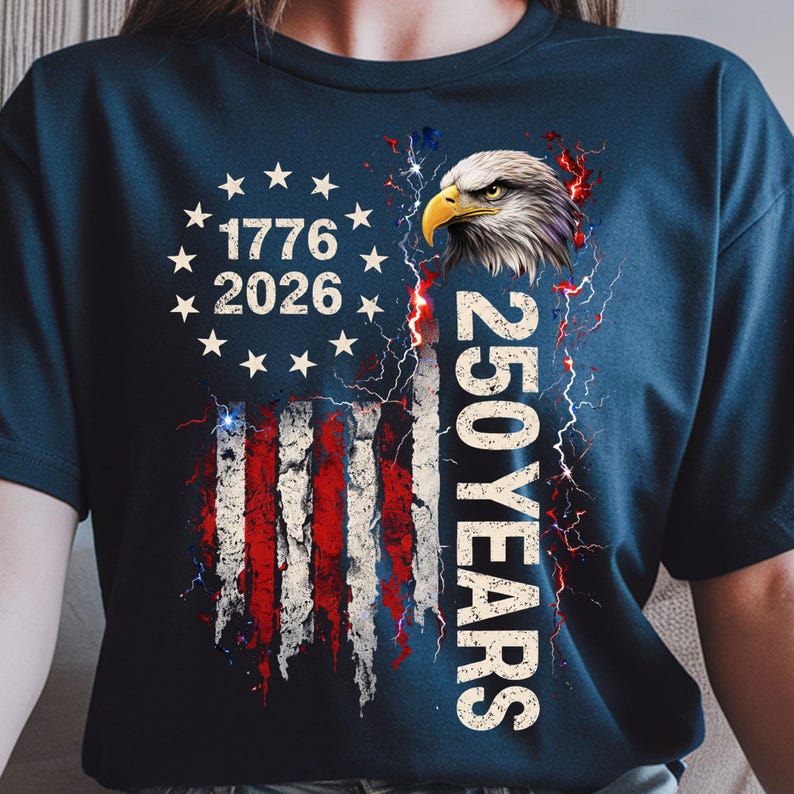 American bald eagle PNG with vintage flag texture and patriotic theme
