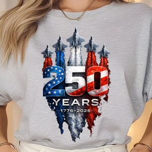 Red white and blue fighter jet artwork for patriotic apparel projects.