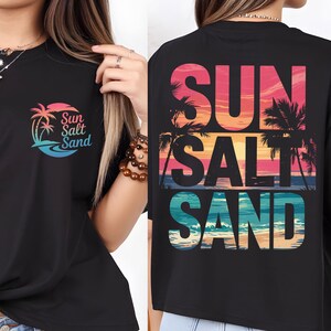Retro Beach Sunset PNG: Palm Tree Coastal Design (Digital Download