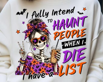 Funny Halloween Skeleton Coffee PNG, Spooky Pumpkin Spice Latte T-Shirt Design (Digital Download)