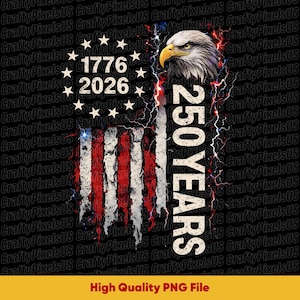 Bold patriotic bald eagle PNG with distressed American flag design