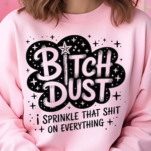 Sassy quote sublimation design with bold lettering and star wand detail.