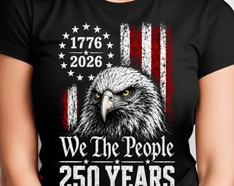 1776–2026 We The People 250 Jahre PNG, Weißkopfseeadler und Amerikanische Flagge (Digitaler Download)