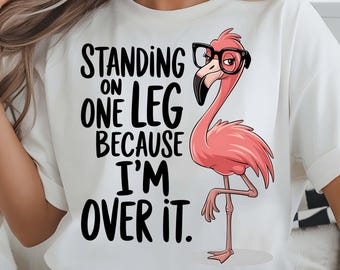 Funny Flamingo PNG – Sassy T-Shirt Design (Instant Download)