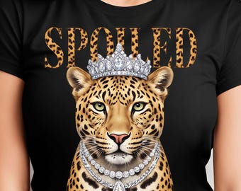 Verwöhnter Leopard PNG, Luxus-Krone mit Schmucksteinen, Glam Animal Print (Digitaler Download)