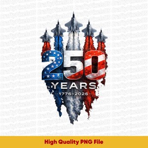 USA 1776 2026 anniversary PNG with patriotic aircraft and bold typography.