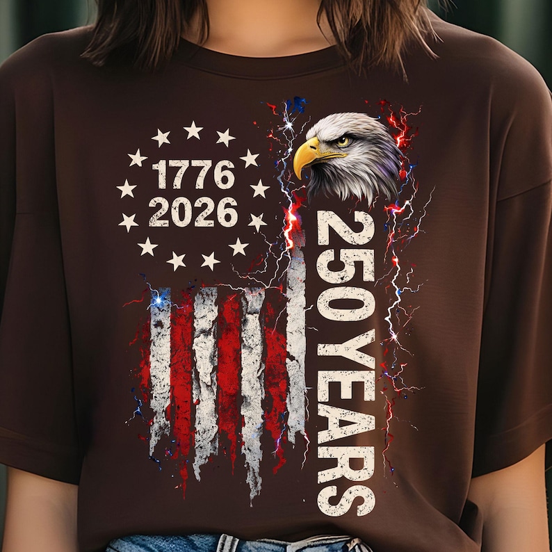Distressed American flag eagle graphic for 4th of July shirt print