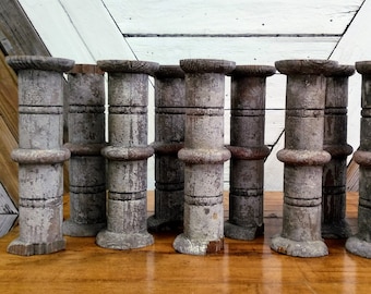 Antique Spindles Wool Spindles Wood Spindles Primitive Bulgarian Spindles Set of 3 Turned Wooden Spindles Rustic Decor