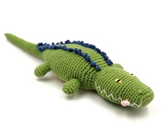 Crocodile | Alligator | Handmade Kids Soft Toy | Baby Toddler Gift | Pebble | Fair Trade | Stuffed Animal | Pretend Play | Machine Washable
