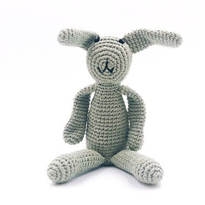 Bunny | Organic Handmade Kids Soft Toy | Pebble Fair Trade Baby Gift Collection | Knit Stuffed Animal Machine Washable | Imaginative Play