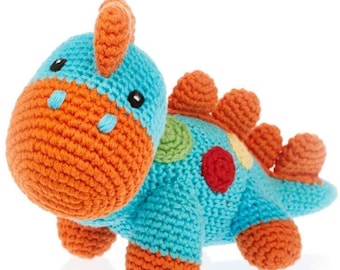 Pebble Fair Trade Hand Made PlushToy Green Sea Turtle Rattle