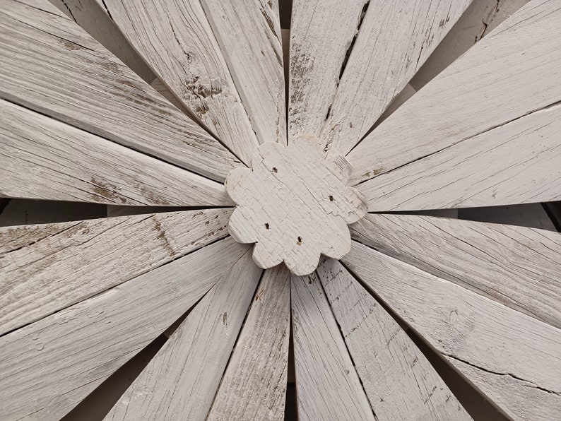 Large Wooden Flower Wall Hanging Farmhouse Style Decor Etsy