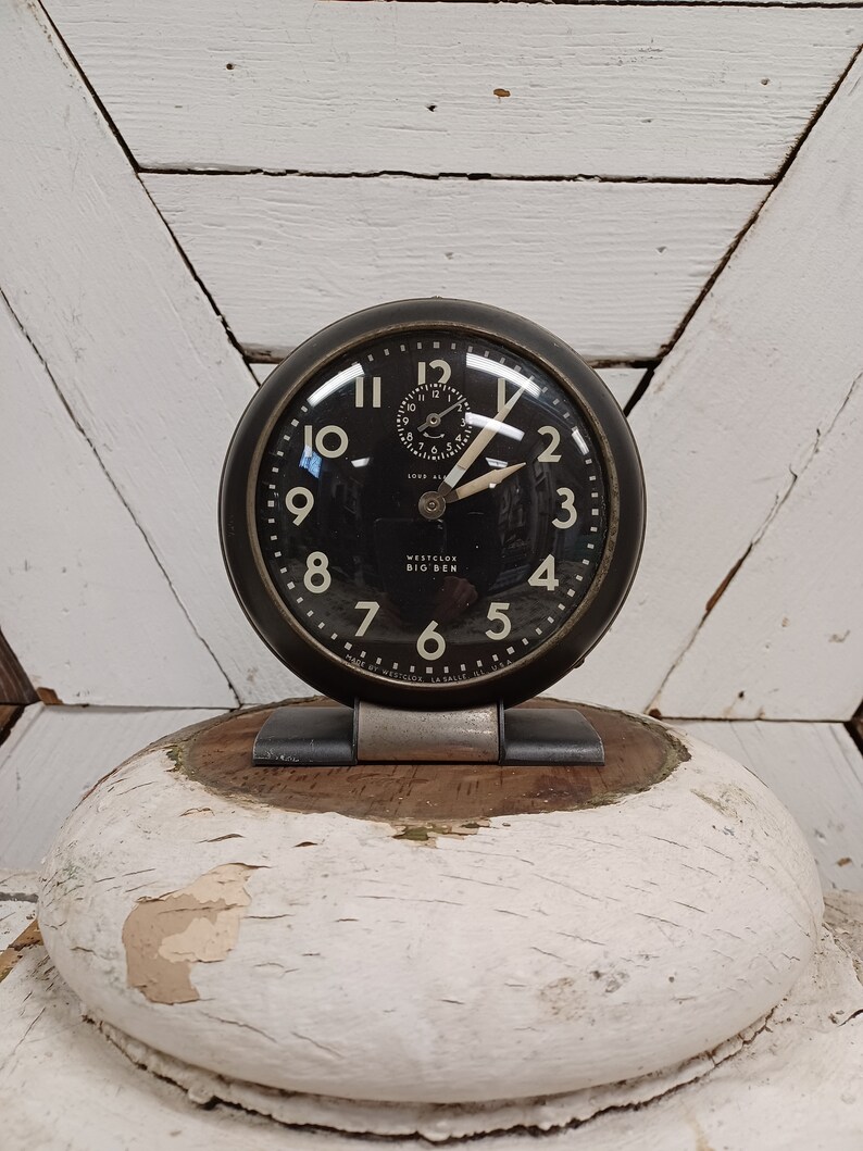 Antique Westclox Big Ben Alarm Clock Blackmidcentury Modern Etsy