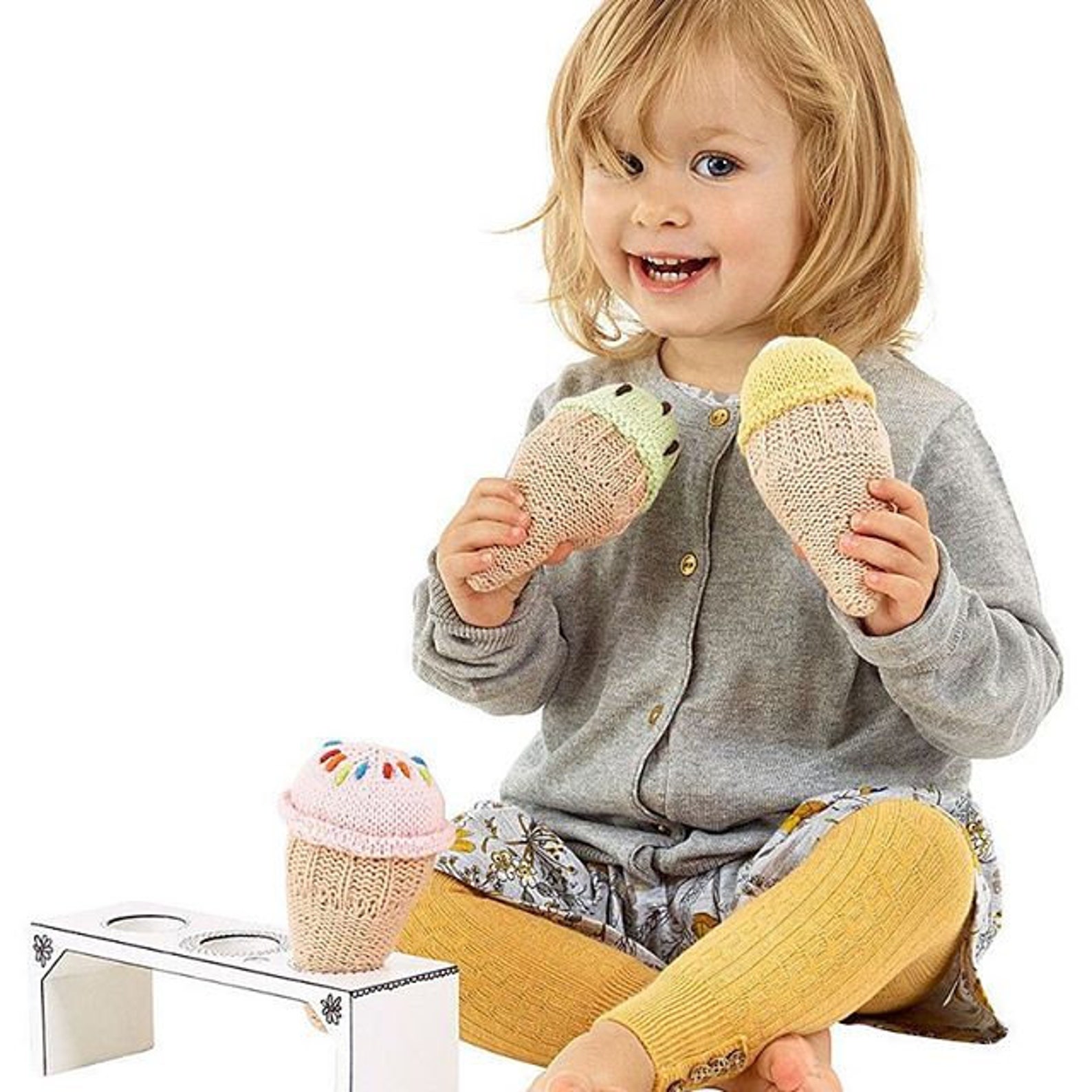 Montessori Ice Cream Cone Toy Strawberry Handmade Kids Play Etsy