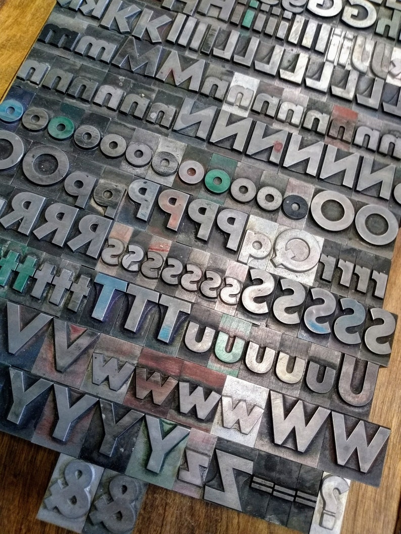 Antique Linotype Letterpress Blocks Vintage Printer Block Etsy