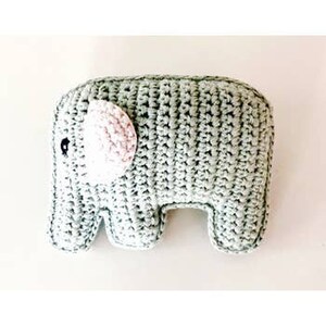 Elephant | Organic Handmade Kids Soft Toy | Pebble Fair Trade Baby Gift Collection | Knit Stuffed Animal | Machine Washable | Pretend Play