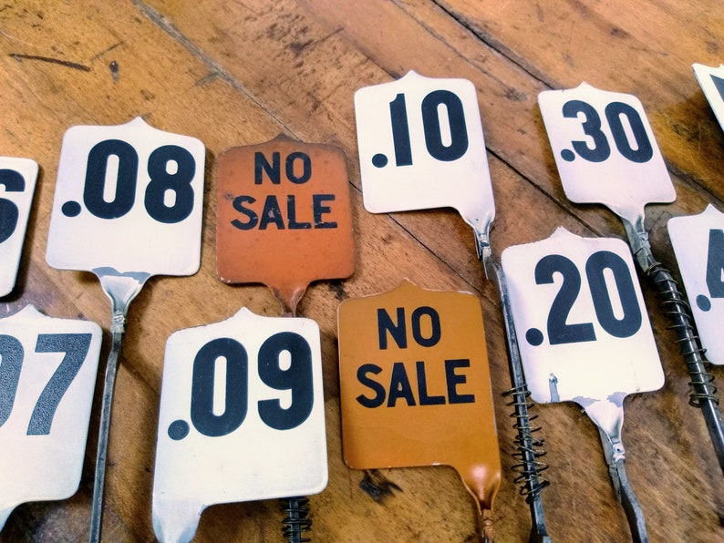 Vintage Cash Register Number Flag Table Numbers for Etsy