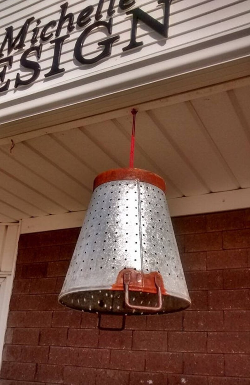 Olive Bucket Vintage Galvanized Metal Bucket Olive Bucket Etsy