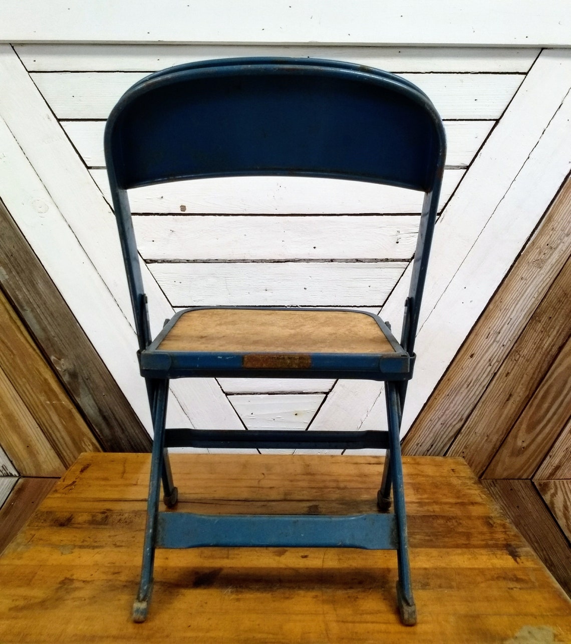 Kid's Blue Chair Child Size Folding Chair Kid's Etsy