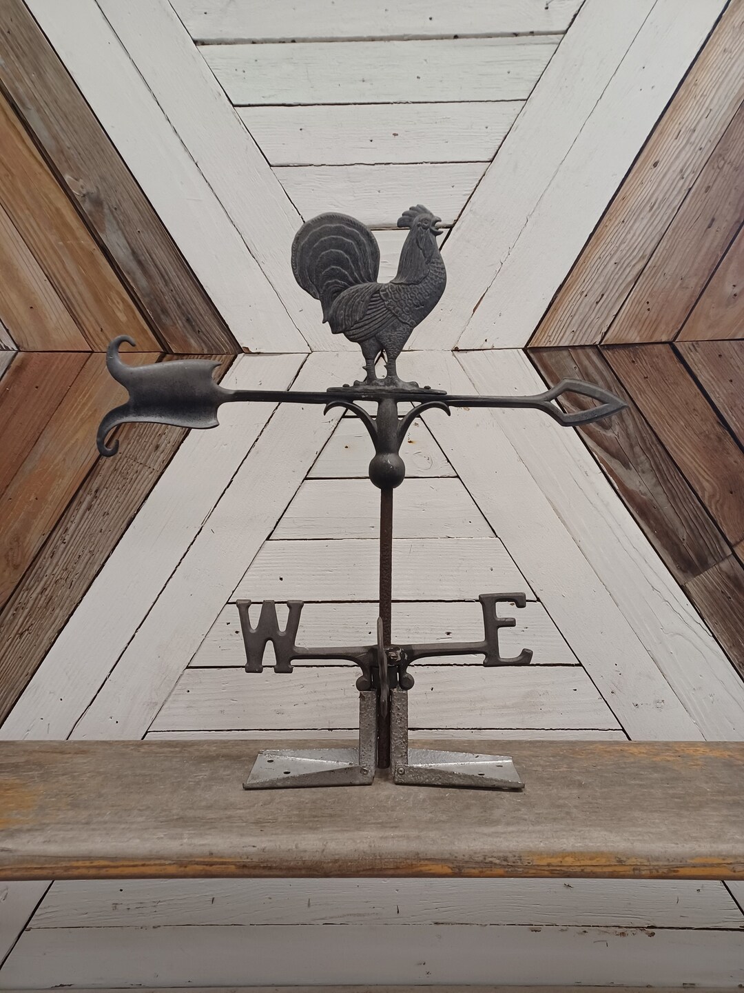 Rooster Weathervane With Arrow Chicken Coop Weather Vane Etsy