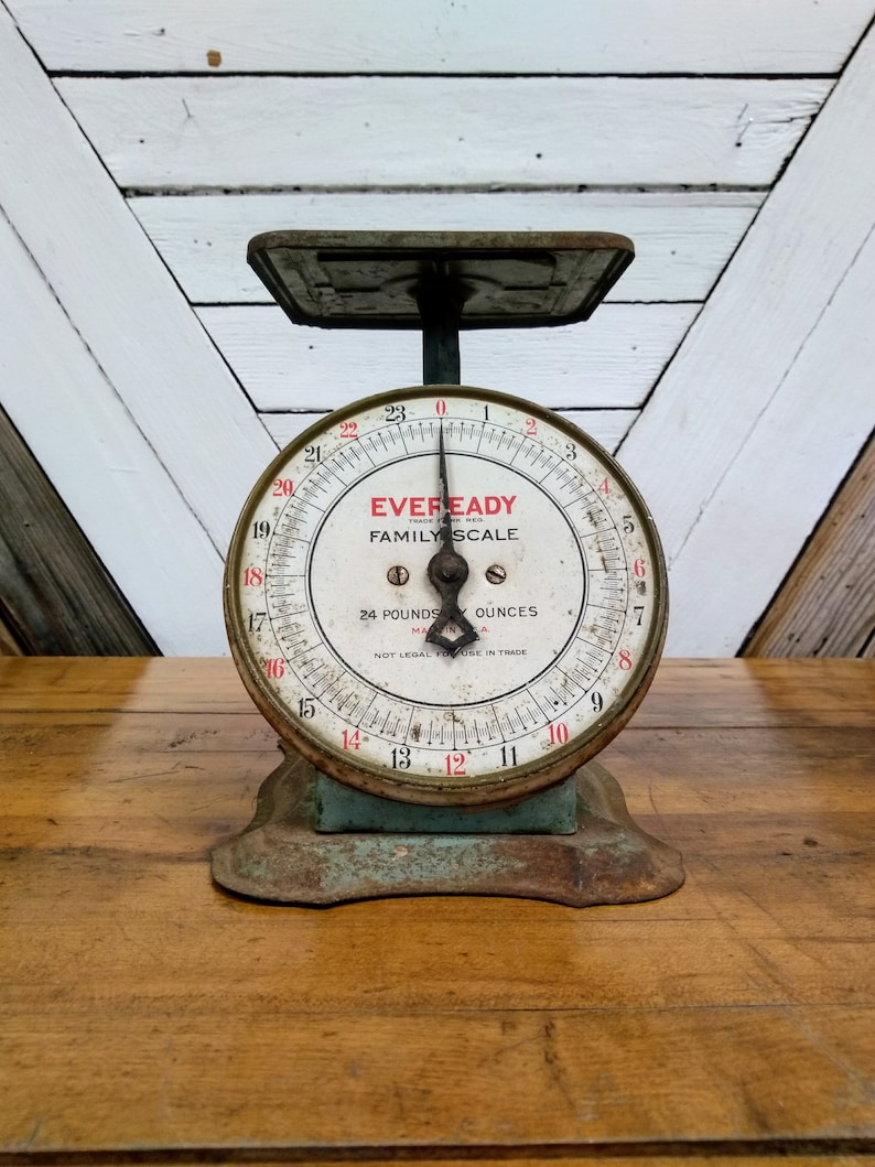 Kitchen Scale Vintage Scale Green Antique Scale Kitchen Etsy