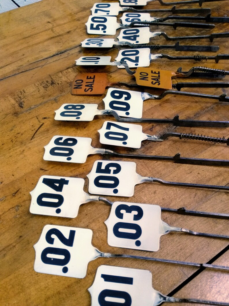 Vintage Cash Register Number Flag Table Numbers for Etsy