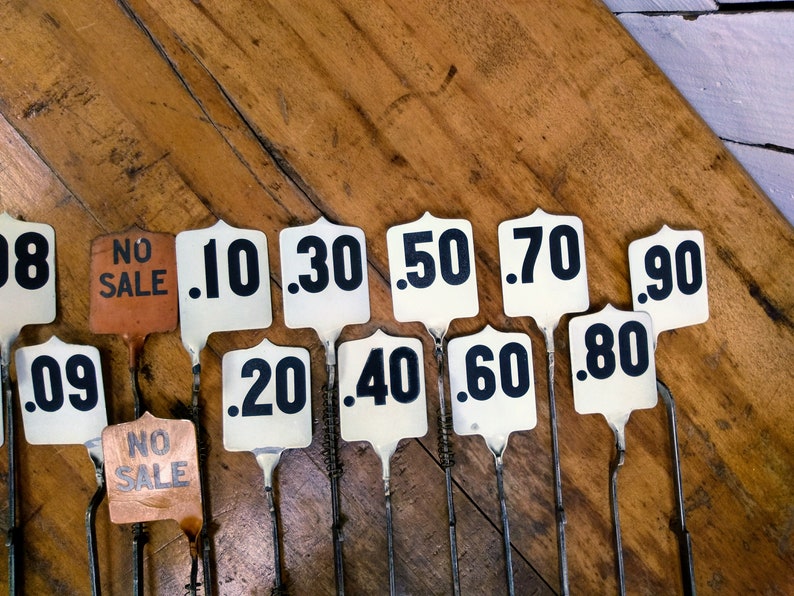 Vintage Cash Register Number Flag Table Numbers for Etsy
