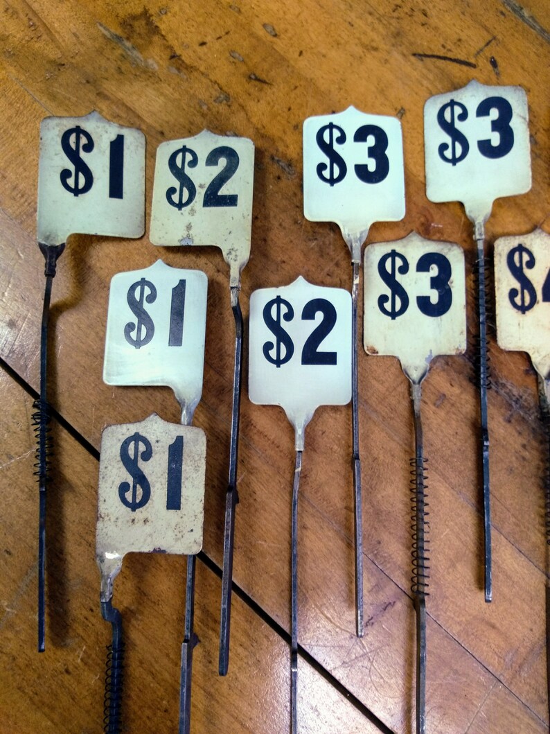 Vintage Cash Register Number Flag Table Numbers for Etsy