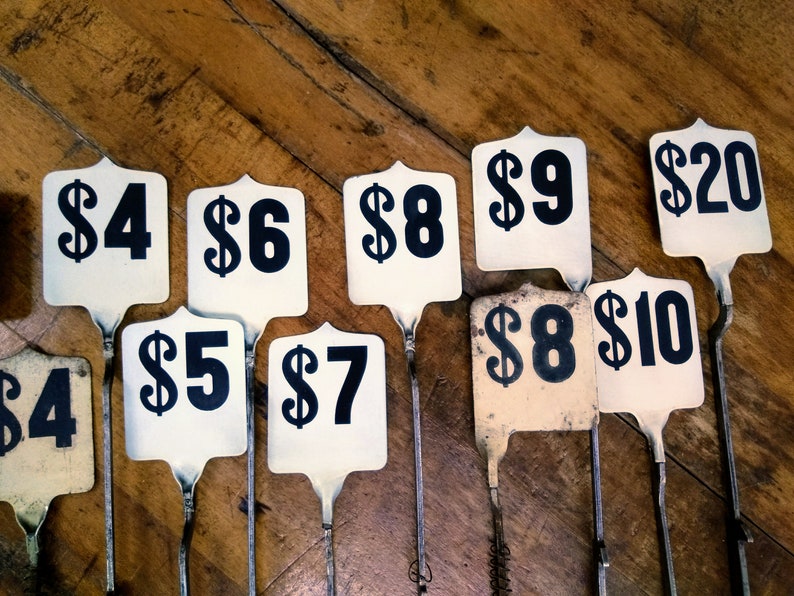 Vintage Cash Register Number Flag Table Numbers for Etsy