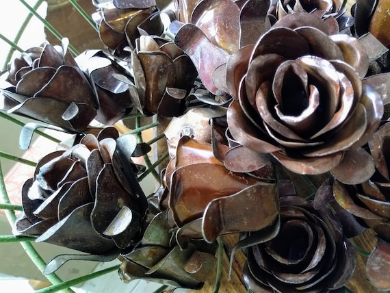 Fleur en métal rose Patine patinée Décor de mariage Rustique collection de  ferme d'inspiration vintage Conception de Lynn Michelle -  France