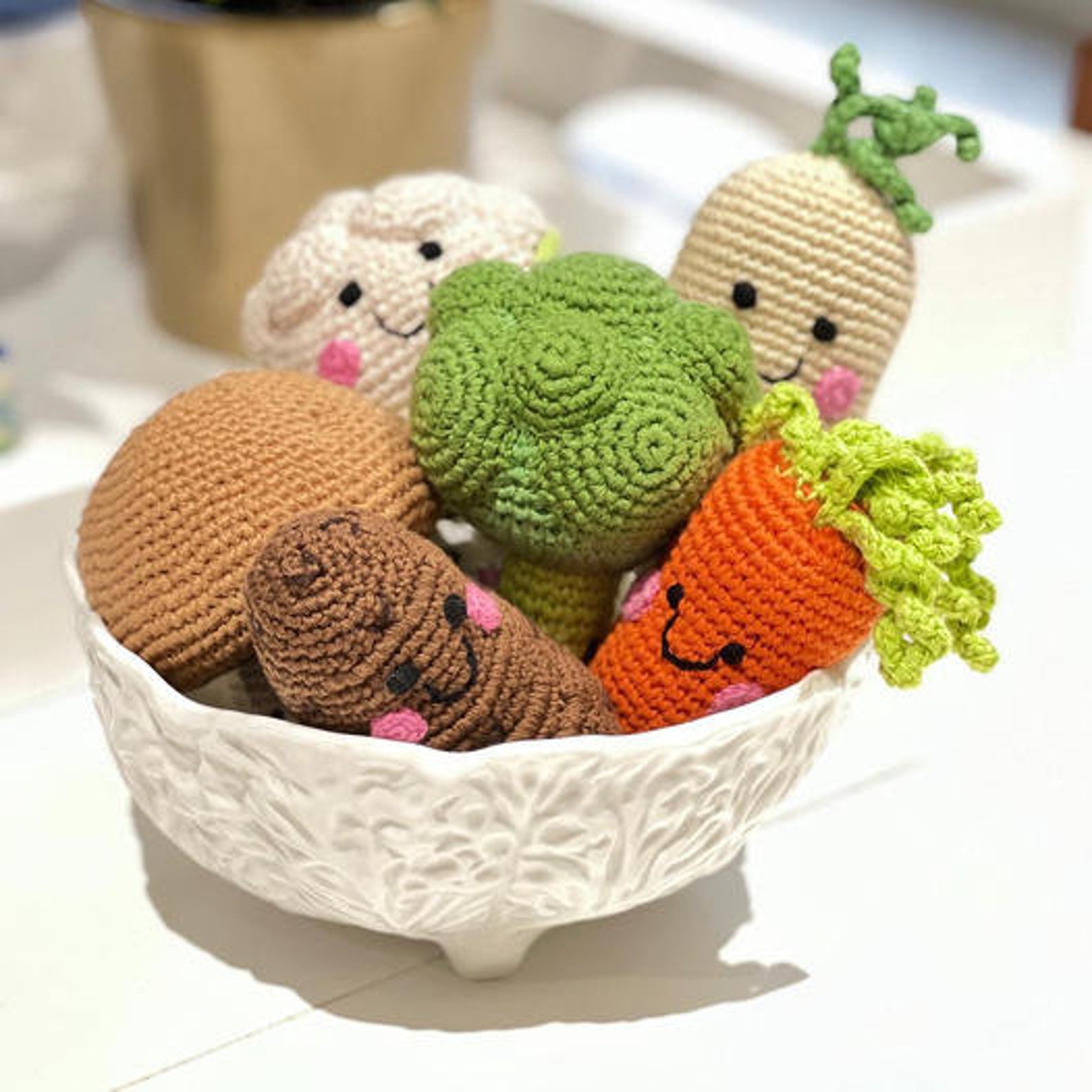 Cauliflower Toy Handmade Kids Play Food Vegetable Pebble Etsy