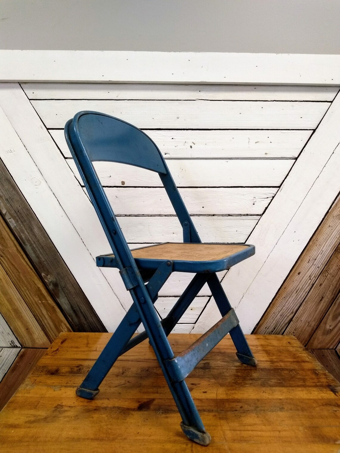 Kid's Blue Chair Child Size Folding Chair Kid's Etsy