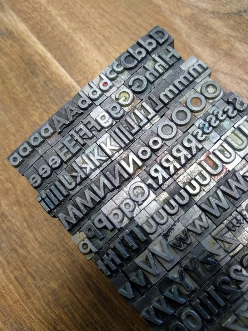 Antique Linotype Letterpress Blocks Vintage Printer Block Etsy