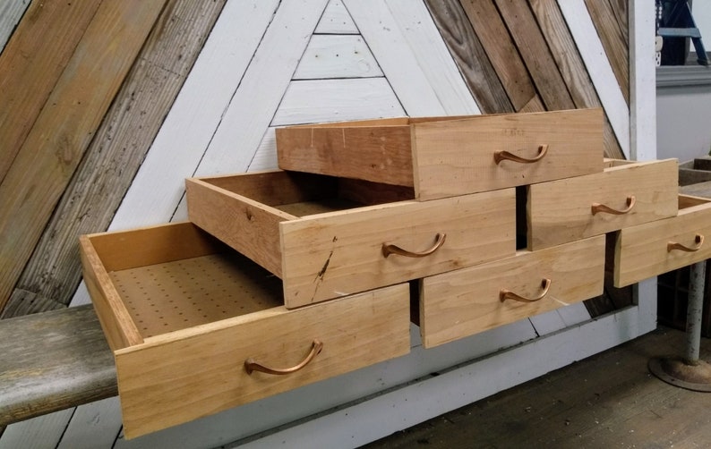 Mid Century Modern Vintage Wooden Drawer With Hardware MCM Etsy