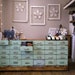 Old Shop Counter | Kitchen Island | Vintage Mint Green Antique Store Counter | French Farmhouse | General Store Merchandise Display 