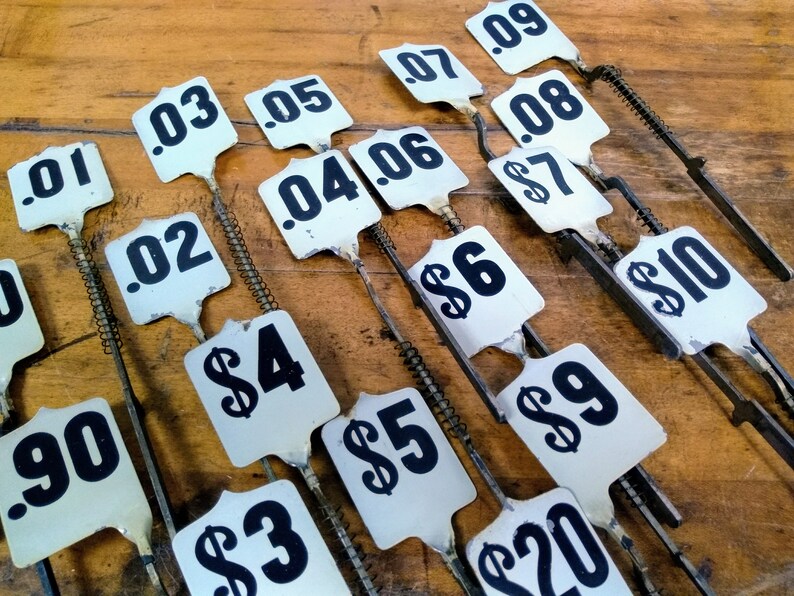 Cash Register Flag Table Numbers Wedding Restaurant Etsy