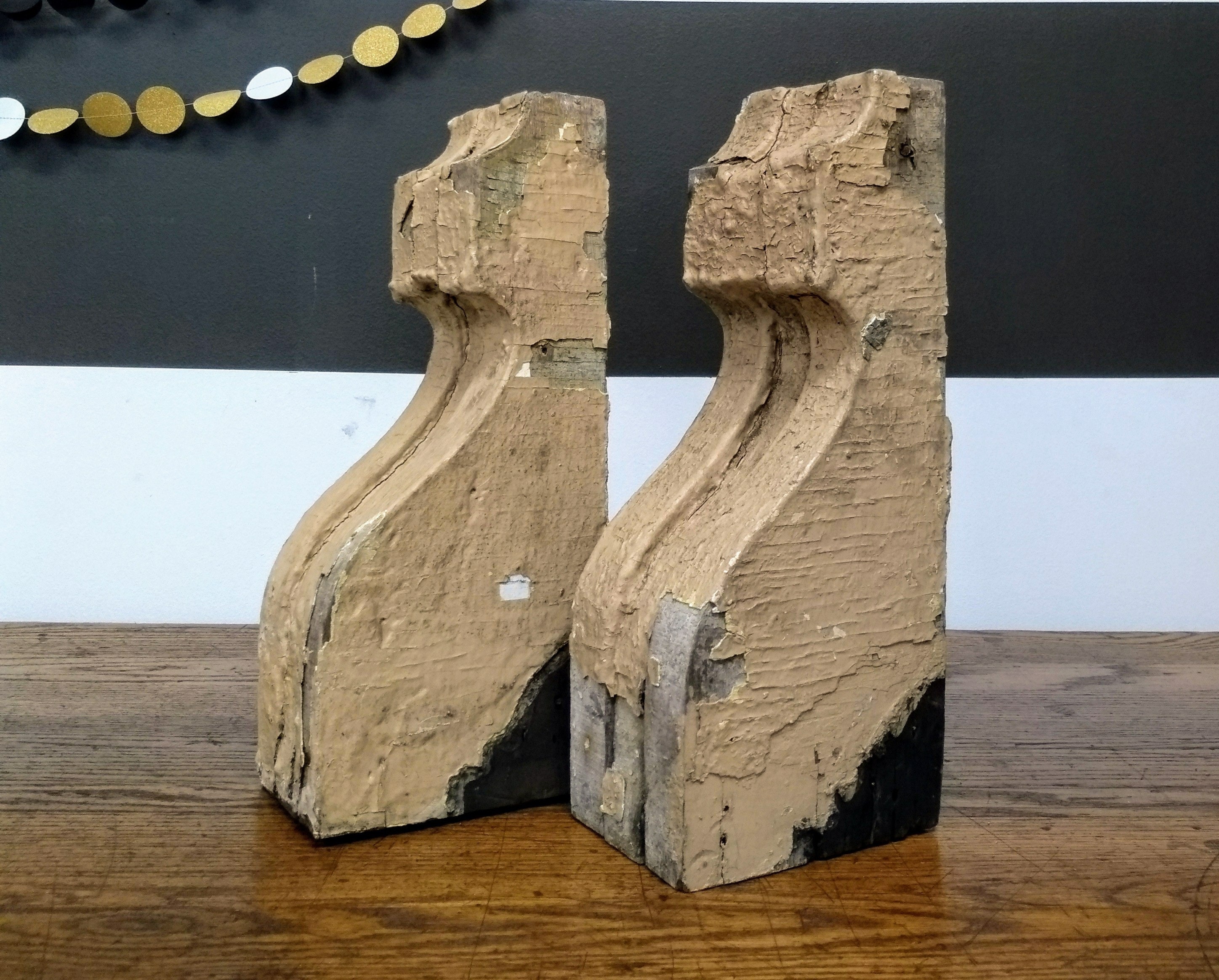 Corbels Pair of Antique Corbel Brackets Island Braces Etsy