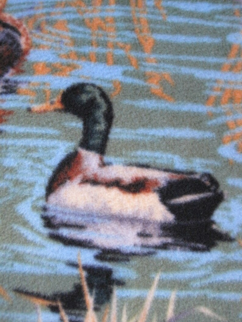 Ducks on a Pond With Green Handmade Throw This Blanket is Etsy
