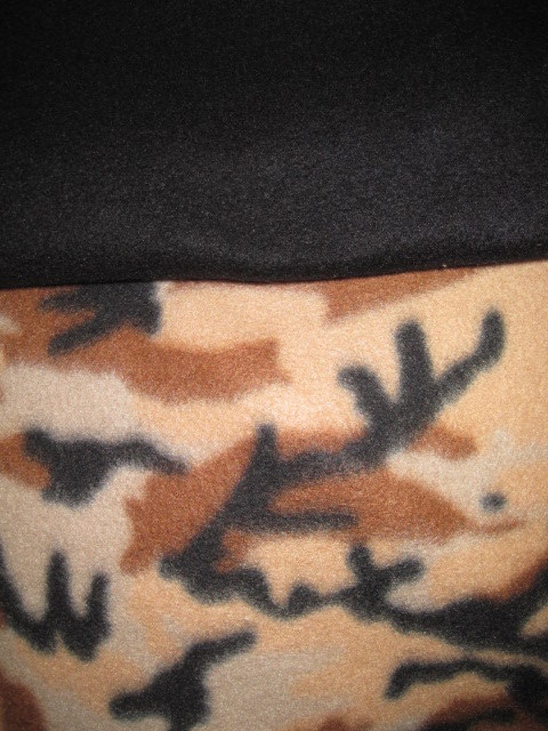 Camo Desert Brown with Black Fleece Throw Ready to Ship Now image 3